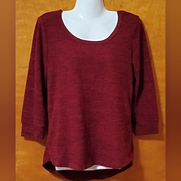 NOBO No Boundaries Red Cross Cross Back Sweater Jr Sz M (7-9) Knit Blouse - Picture 2 of 6